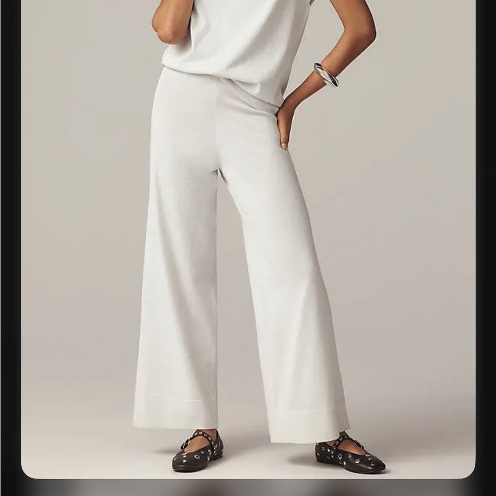 Pilcro shine wide leg pants Elegant White/silver shimmer Wide-Leg Women's Pants